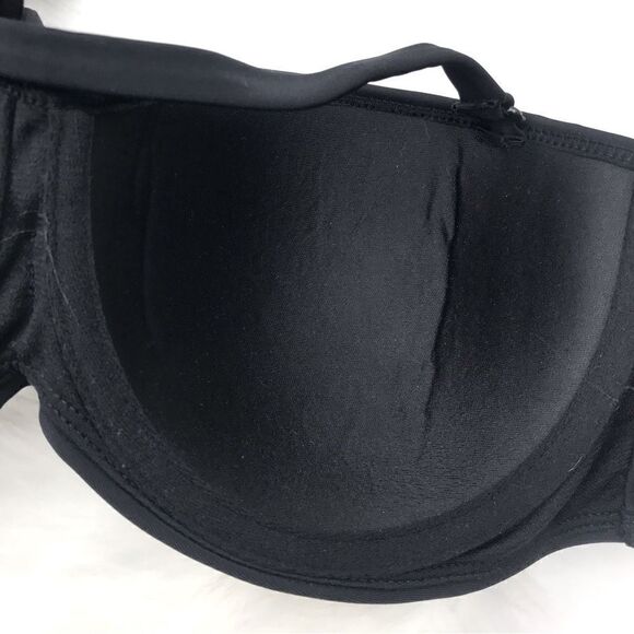 LASCANA New Black Sequin Convertible Swim Bikini / Bandeau Top - Picture 6 of 13